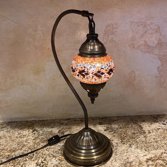 Other - Turkish style bedside lamp. Antique gold color.